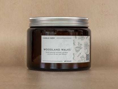 Woodland Walks - Scented Soy / Coconut Wax Blend Candle - Vegan & Eco Friendly Hand Poured Candles...