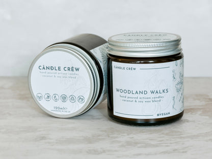 Woodland Walks - Scented Soy / Coconut Wax Blend Candle - Vegan & Eco Friendly Hand Poured Candles...