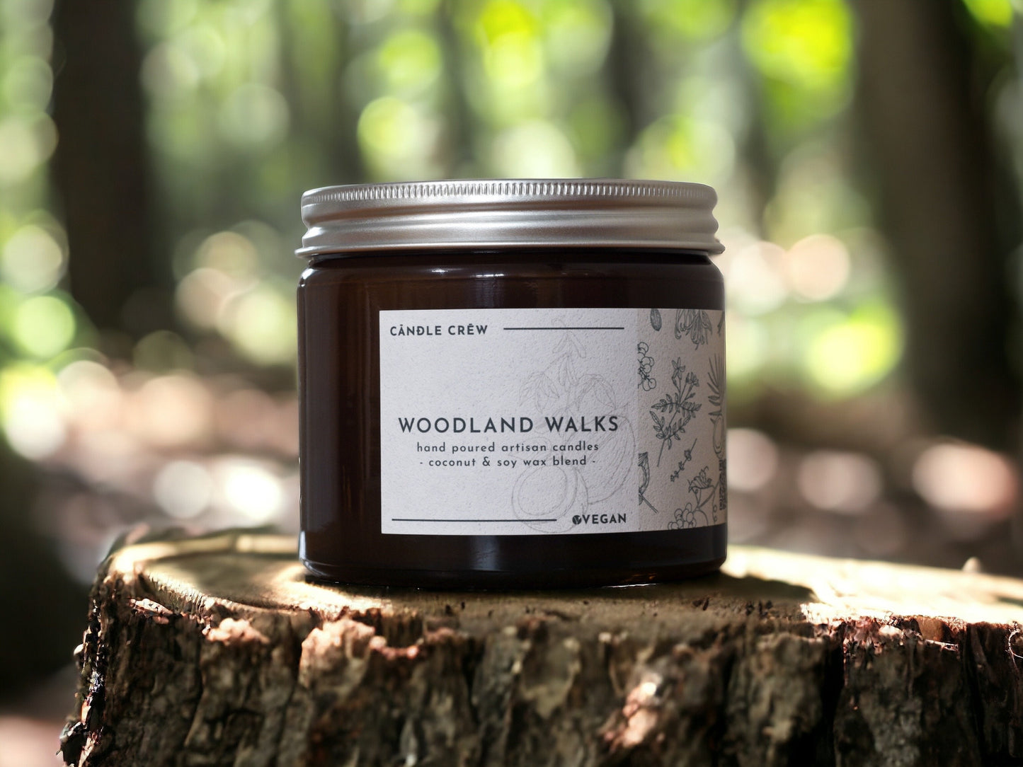 Woodland Walks - Scented Soy / Coconut Wax Blend Candle - Vegan & Eco Friendly Hand Poured Candles...