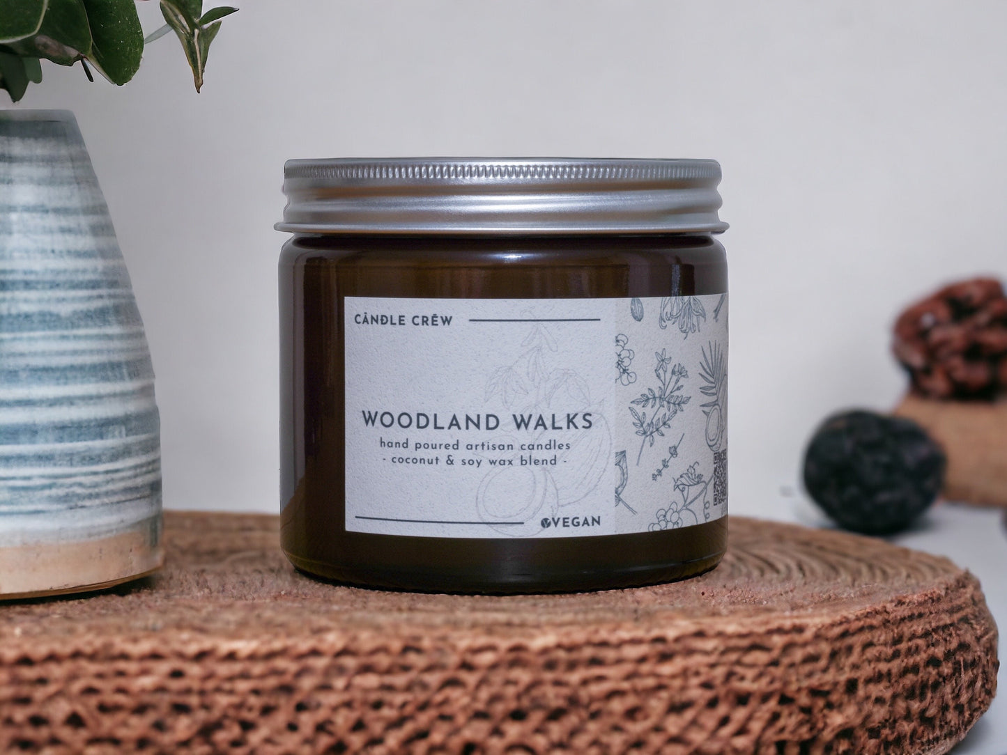 Woodland Walks - Scented Soy / Coconut Wax Blend Candle - Vegan & Eco Friendly Hand Poured Candles...